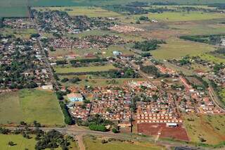 Imagem aérea da cidade de Terenos, onde jovem foi baleado. (Foto: Divulgação)