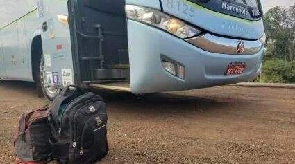 Passageiro de ônibus é preso com R$ 47 mil de maconha em mochila 