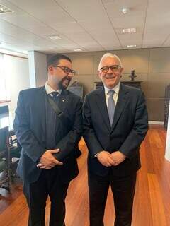 Fernando esteve reunido com o embaixador Fred Arruda. (Foto: Arquivo pessoal)