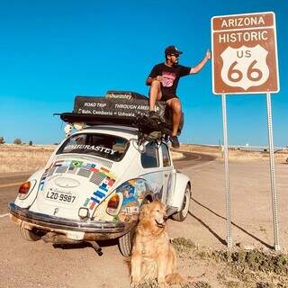 Jesse e cão estavam viajando quando se envolveram em acidente. (Foto: Reprodução/Instagram)