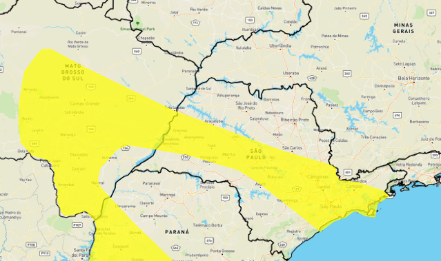 Inmet renova alerta de tempestades para Campo Grande e outras 60 cidades 