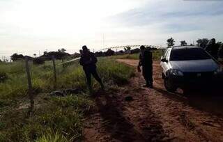 Local onde o corpo de Alex Lopes foi encontrado, na região de Coronel Sapucaia. (Foto: ABC Color)