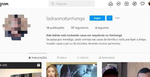 Morador cria perfil no Instagram para "ladrão do Itanhangá"