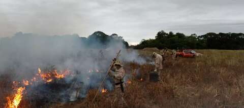 Força-tarefa combate incêndio que ainda castiga a região do Passo do Lontra