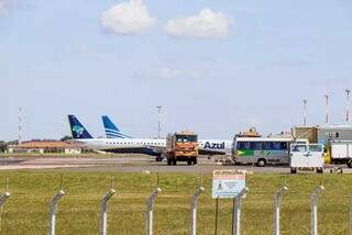 Aeroporto Internacional de Campo Grande está na lista dos 15 terminais a serem leiloados. (Foto: Henrique Kawaminami)