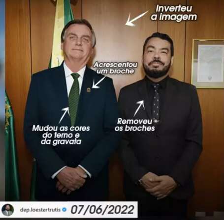Trutis vira piada após publicar foto "fake" com Bolsonaro