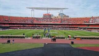 Estádio Morumbi durante o duelo deste domingo (12). (Foto: Pablo Chaves) 