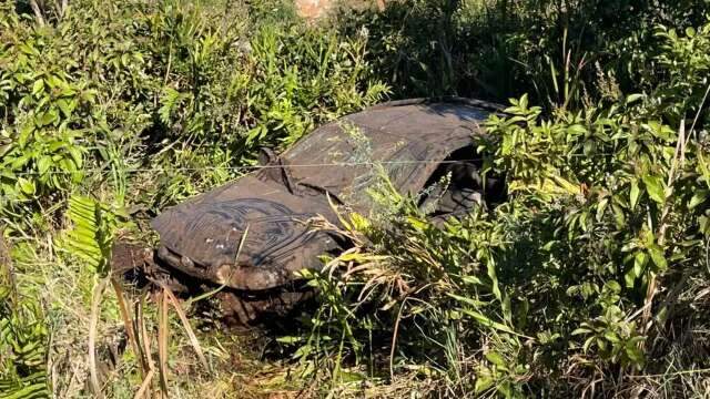 Motorista perde controle da direção e capota picape em rodovia