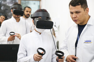 CETEPS offers virtual reality in the Nursing Technician course.  (Photo: Henrique Kawaminami)