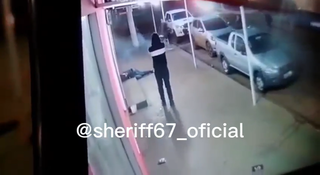 Imagem de vídeo de câmera de segurança (Imagem: Reprodução/Instagram/@sheriff67_oficial)