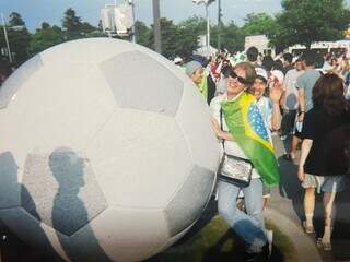 Período em que passou no Japão coincidiu com a Copa do Mundo. (Foto: Arquivo pessoal)
