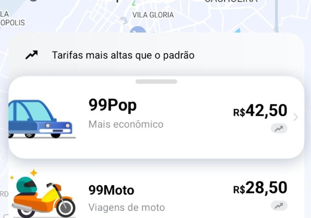 Transporte por aplicativo fica 3 vezes mais caro com os &ocirc;nibus em greve