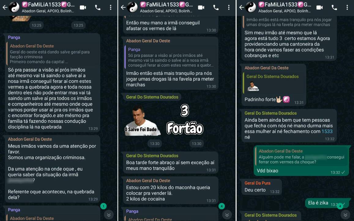 Membros de grupo do PCC no WhatsApp cantam vitória com afastamento de PMs  - Capital - Campo Grande News