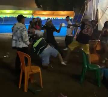 Vídeo mostra briga generalizada durante festa junina 