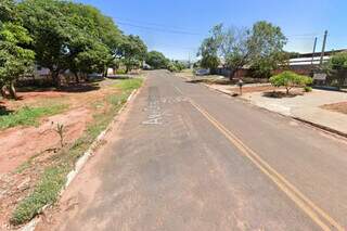 Rua Otaviano dos Santos, onde Nivaldo caiu de bicicleta em Iguatemi (Foto: Reprodução/Google Maps)