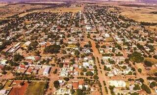 Vista aérea da cidade de Iguatemi que receberá R$ R$ 846,8 mil em recursos. (Foto: Divulgação | Prefeitura de Iguatemi)