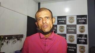 Junio Vaz, o “Caio”, preso ontem à noite em Caarapó. (Foto: Adilson Domingos)