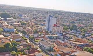 Vista aerea da cidade de Paranaíba, há 422km da Capital. (Foto: Divulgação)