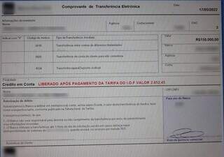 Boleto usado no golpe condiciona transferência de empréstimo a pagamento adiantado de IOF por Pix (Foto: Divulgação/Receita Federal)