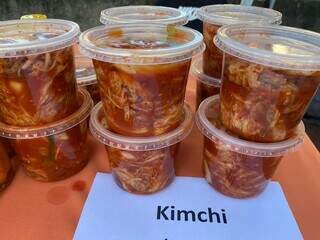 Kimchi, um prato típico da Coreia, mas bem apimentado.