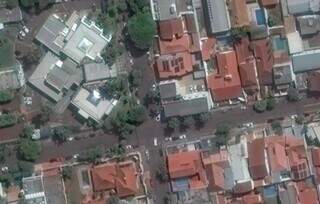 Área da Rua da Paz, próxima do Campo Grande News, em imagem de 2013 do Simgeo. (Foto: Reprodução)