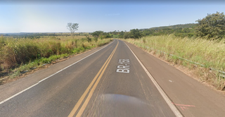 Rodovia onde acidente aconteceu entre Cassilândia e Paranaíba. (Foto: Google Street View)