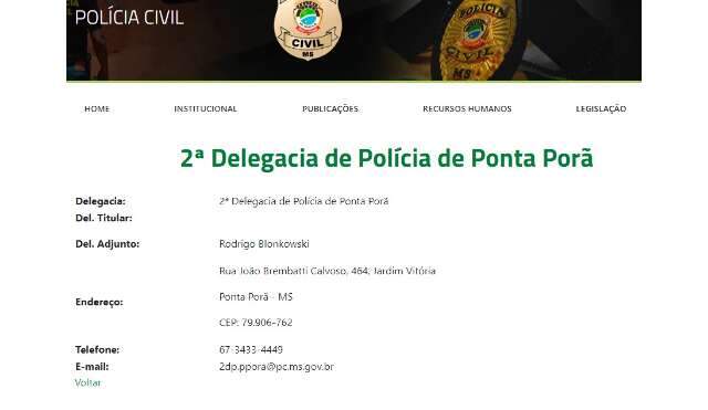 Afastado por corrupção ainda é delegado, mas, só no site