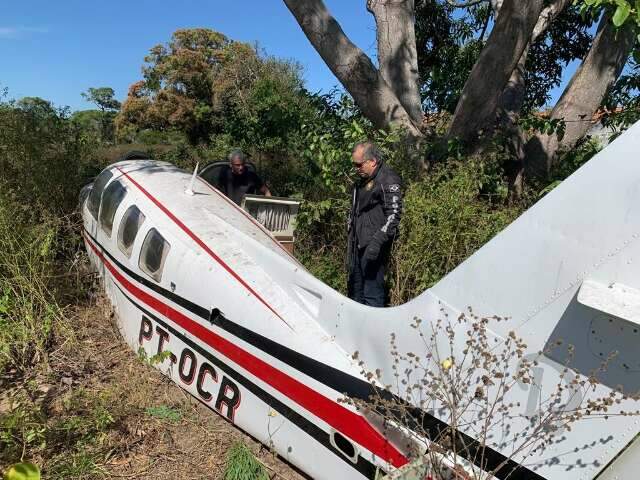 Avi&atilde;o utilizado no transporte de drogas &eacute; achado em mata do Pantanal de MS