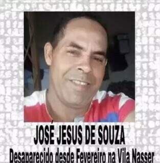 José Jesus, morto e enterrado por Pedreiro Assassino, em Campo Grande. (Foto: Divulgação)
