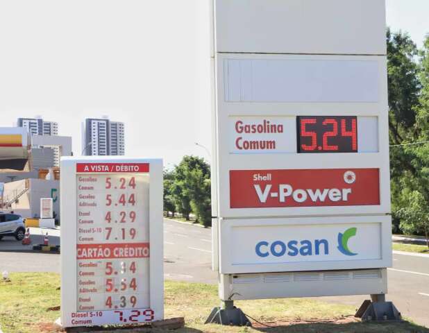 A R$ 5,24, gasolina tem o menor valor desde mar&ccedil;o de 2021 na Capital