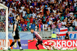 Ignácio comemorando o gol feito por ele na partida. (Foto: Bahia Futebol Clube/ReproduçãoTwitter)