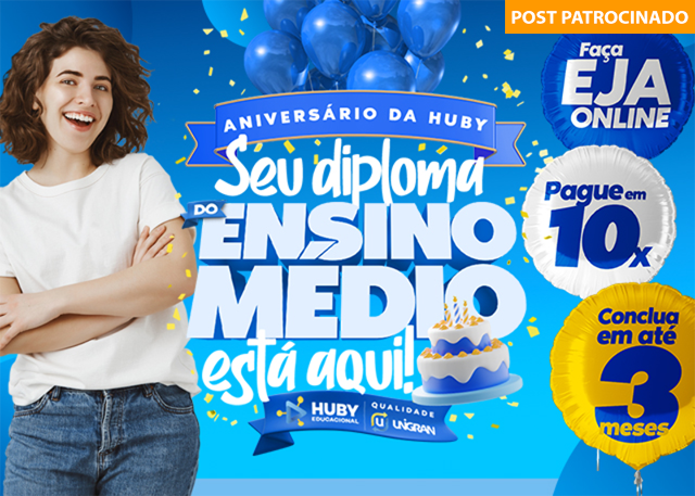 Huby Educacional completa 3 anos e você ganha 3 presentes!