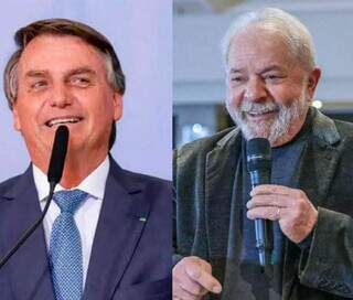 Bolsonaro teria 39,5% e Lula 35,8% dos votos dos eleitores sul-mato-grossenses se eleiçoes fossem hoje (Fotos: Reprodução das redes sociais)