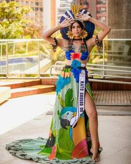 Miss Mato Grosso do Sul vestida com o traje &#34;Mãe do Pantanal&#34;. (Foto: Reprodução/Instagram)