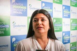 A candidata ao governo de Mato Grosso do Sul, Rose Modesto. (Foto: Henrique Kawaminami)