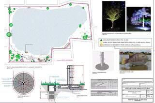 Edital também contém detalhes, como árvores decoradas na lagoa. (Foto/Reprodução)
