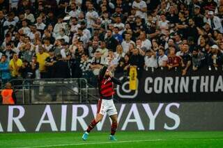 Gabriel comemora gol na Neo Química Arena no primeiro jogo (Foto: Divulgação)