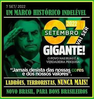Convite compartilhado por grupos conservadores em apoio ao presidente Jair Bolsonaro (Imagem: Reprodução)