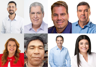 Foto dos 8 candidatos ao governo de MS que serão exibidas nas urnas (Foto: Divulgação/TSE)