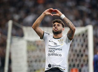 Jogador do Timão comemorando gol marcado na partida. (Foto: Rodrigo Coca/Agência Corinthians)