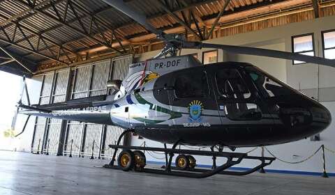 Reinaldo entrega helicóptero para o DOF e lança obras hoje em Dourados