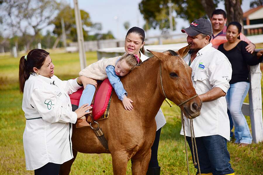 Cavalos ajudam na saúde física e mental com atividades em MT