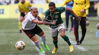 Lance da partida entre Palmeiras e Flamengo disputada no Allianz Parque (Foto: Cesar Greco/Palmeiras)