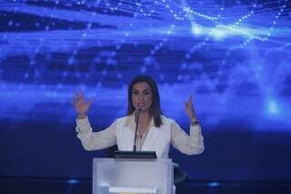 Soraya durante o debate presidencial do último domingo (Foto Estadão)