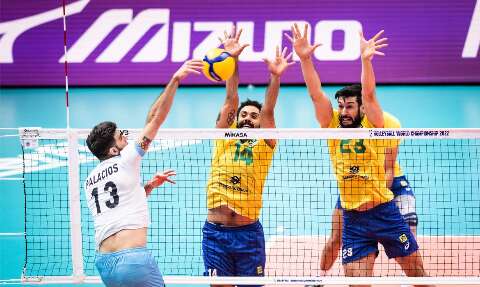 Brasil despacha Argentina e se classifica à semi do Mundial de Vôlei