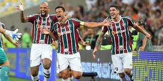 Fluminense goal celebration.  (Photo by Celso Pupo/Shutterstock)