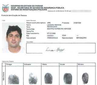 Quando foi recapturado, em Ponta Porão, Luccas apresentou nome falso, mas identidade foi confirmadas por digitais. (Foto: Reprodução)