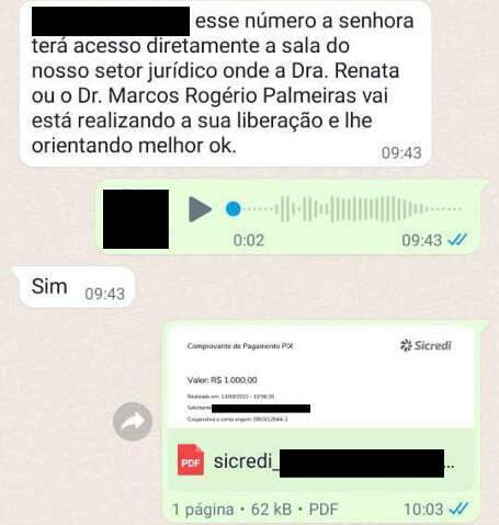 Clientes de advocacia em MS j&aacute; perderam R$ 30 mil em golpe aplicado do Cear&aacute;