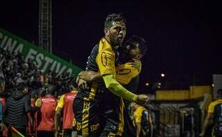 Jogadores do Novorizontino comemoram gol marcado nesta sexta-feira. (Foto: Reprodução/Twitter)