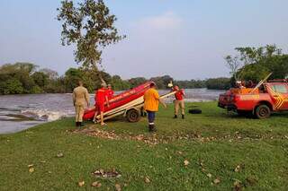 Ao todo, sete militares participaram de buscas por corpo em rio (Foto: Rodrigo dos Santos/Notícias do Cerrado)